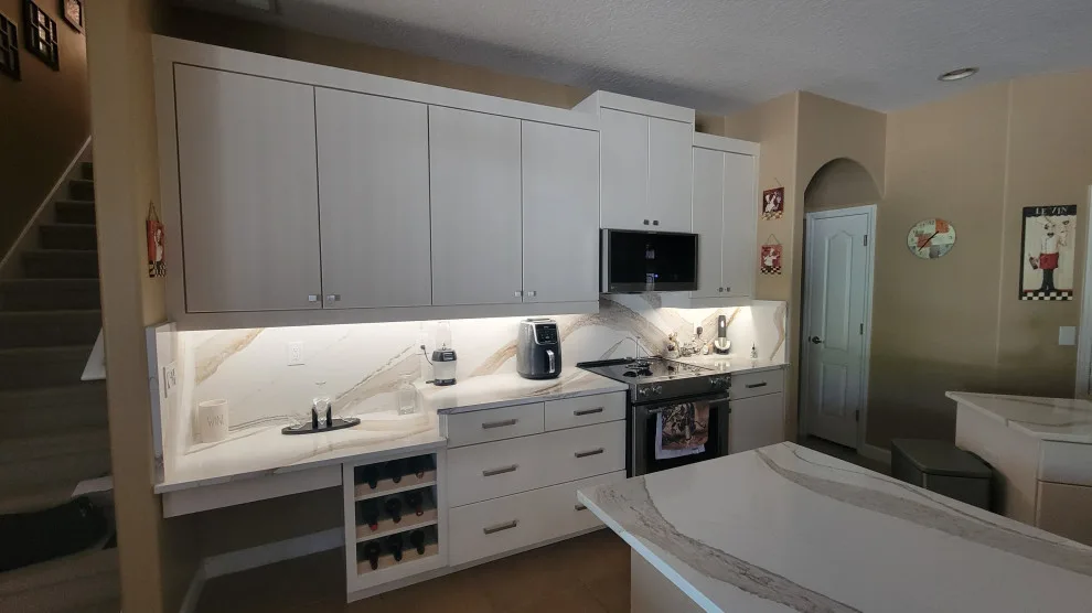Modern Kitchen Renovation Featuring Cabinet Refacing by Kitchen Solvers Of Orlando - Photo 2