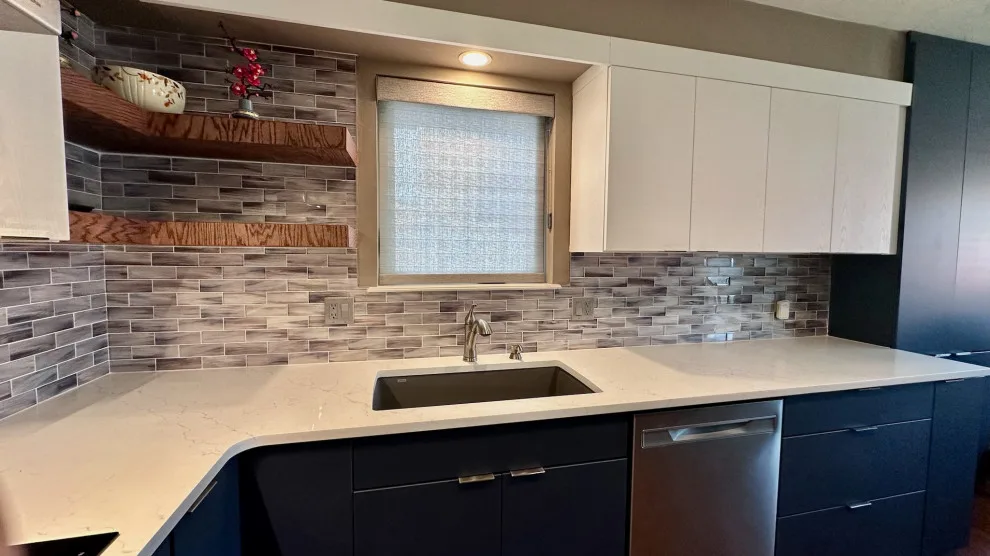Modern Kitchen Renovation with Dual-Tone Cabinets by Kitchen Solvers Of Oklahoma City - Photo 7