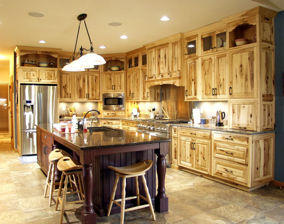 Handcrafted Hickory Kitchen with Custom Island by Featherstone Cabinetry & Design - Photo 3