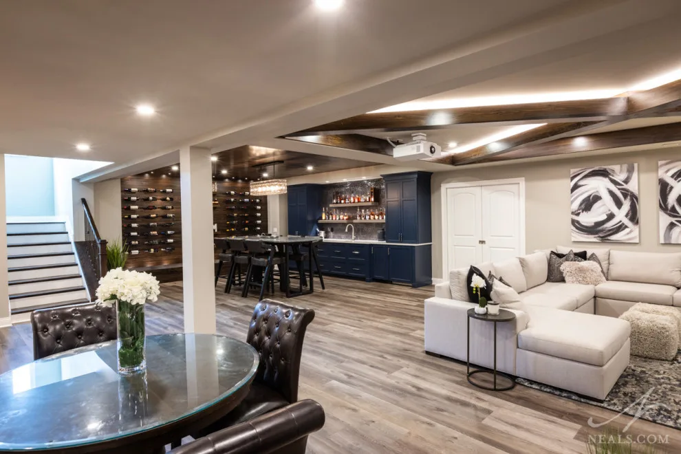 Modern Basement Bar in Mason by Neal's Design Remodel - Photo 3