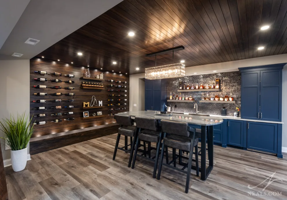 Modern Basement Bar in Mason by Neal's Design Remodel - Photo 19