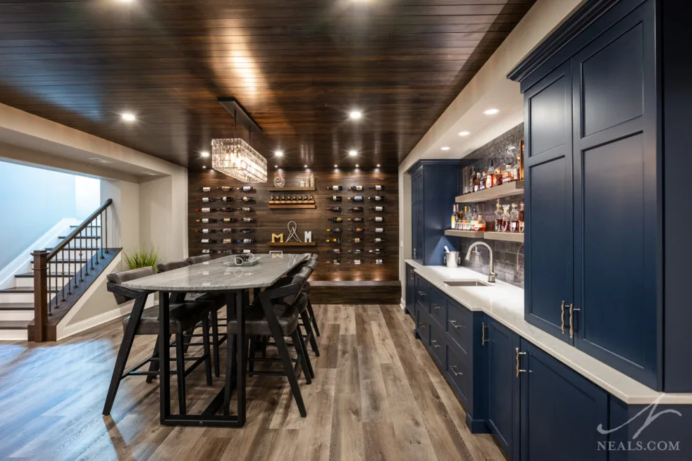 Modern Basement Bar in Mason by Neal's Design Remodel - Photo 7