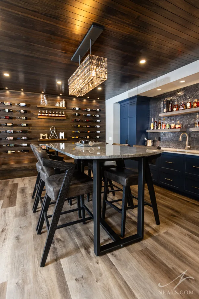 Modern Basement Bar in Mason by Neal's Design Remodel - Photo 14