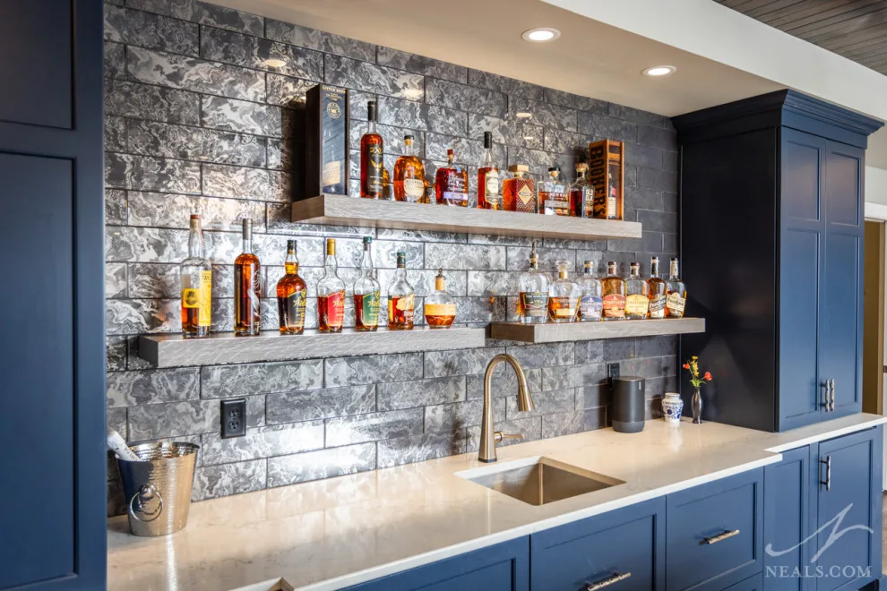 Modern Basement Bar in Mason by Neal's Design Remodel - Photo 10