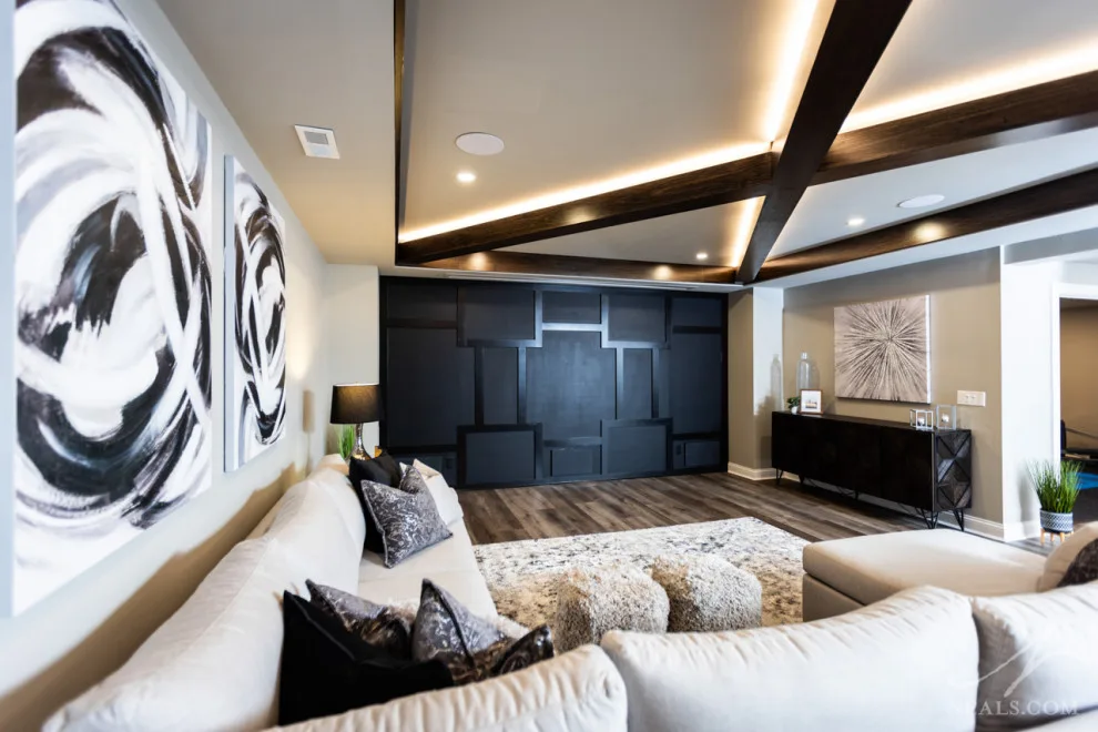 Modern Basement Bar in Mason by Neal's Design Remodel - Photo 21