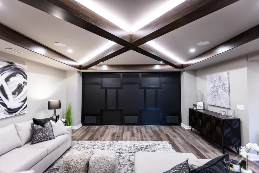 Modern Basement Bar in Mason by Neal's Design Remodel - Photo 11