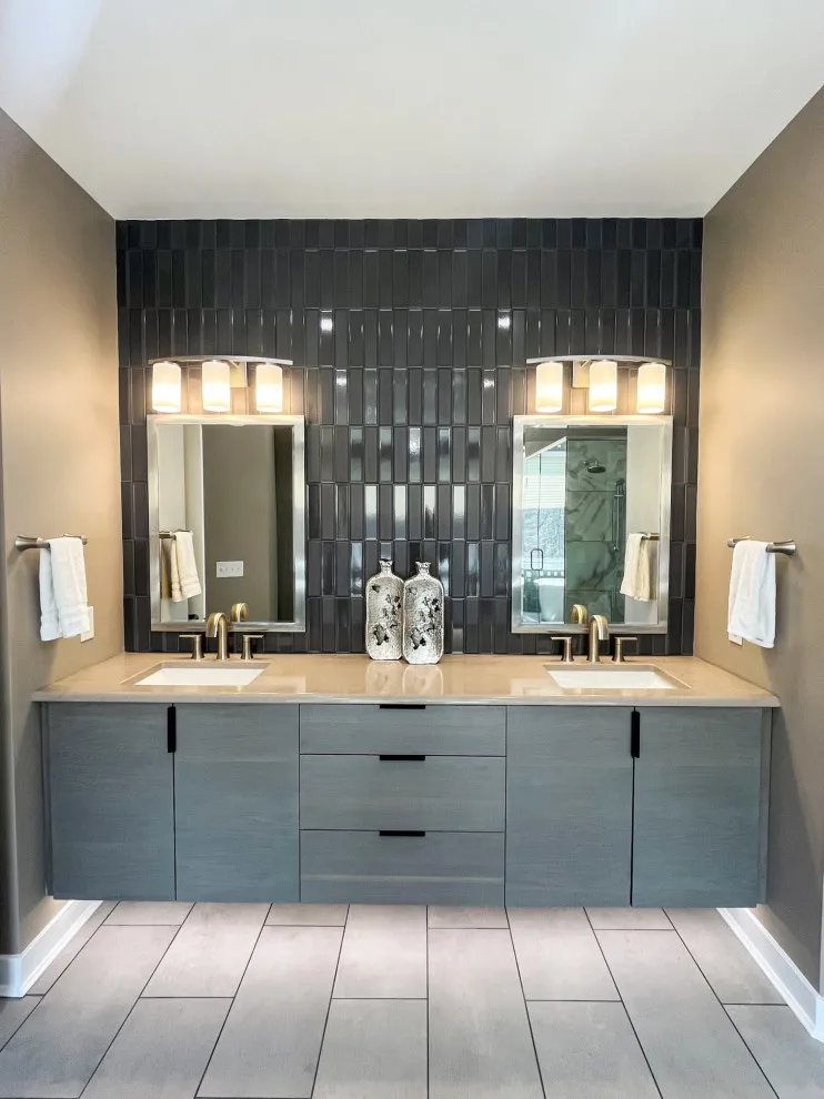 Modern Elegant Bathroom Makeover by Tmc Construction Services INC - Photo 2