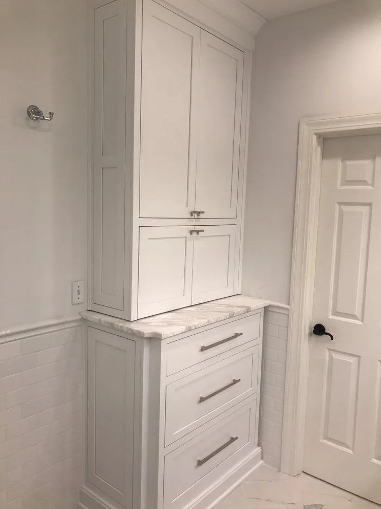 Modern White Master Bath Renovation by Concord Construction - Photo 2