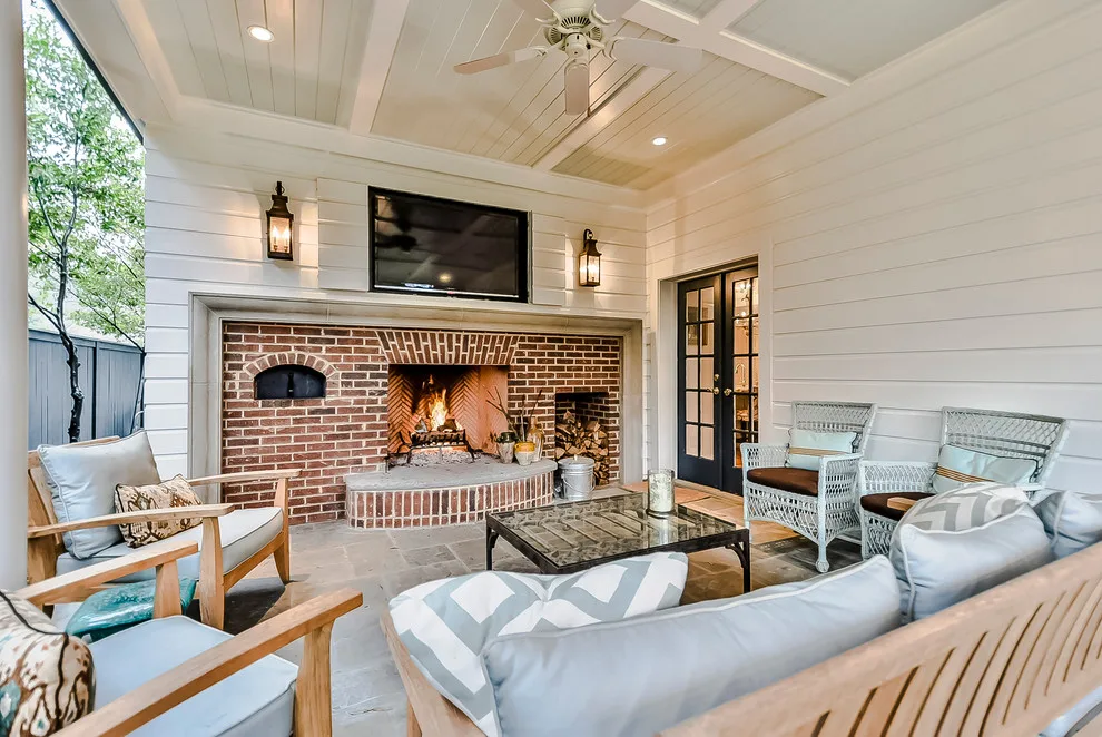 Myers Park Rustic Porch Renovation by Hopedale Builders, Inc. - Photo 3