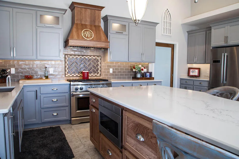 Warm Gray and Hickory Kitchen by Callier & Thompson Kitchens, Baths And Appliances - Photo 2