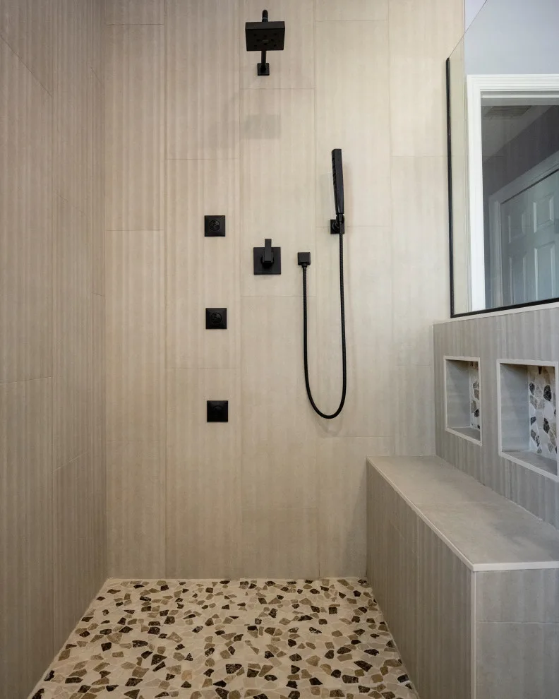 Accessible Bathroom with Compact Freestanding Tub by CMK Construction - Photo 6