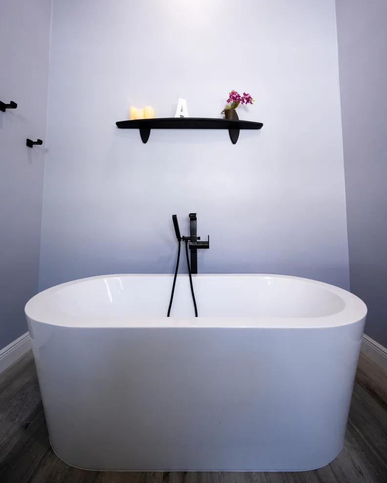 Accessible Bathroom with Compact Freestanding Tub by CMK Construction - Photo 2