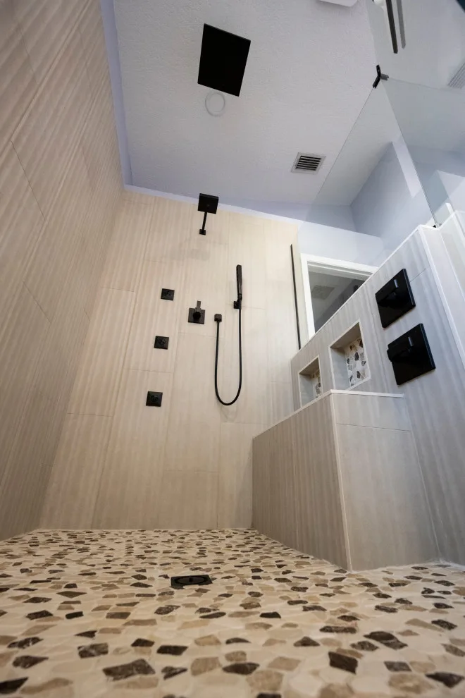 Accessible Bathroom with Compact Freestanding Tub by CMK Construction - Photo 4