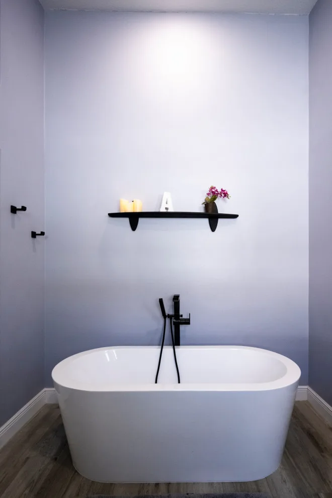Accessible Bathroom with Compact Freestanding Tub by CMK Construction - Photo 7