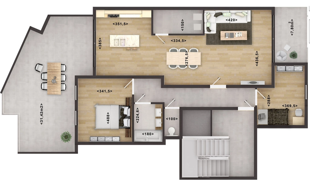 2D Home Plan Render with Photoshop Los Angeles by JMSD Consultant - 3D Visualization Studio - Photo 4