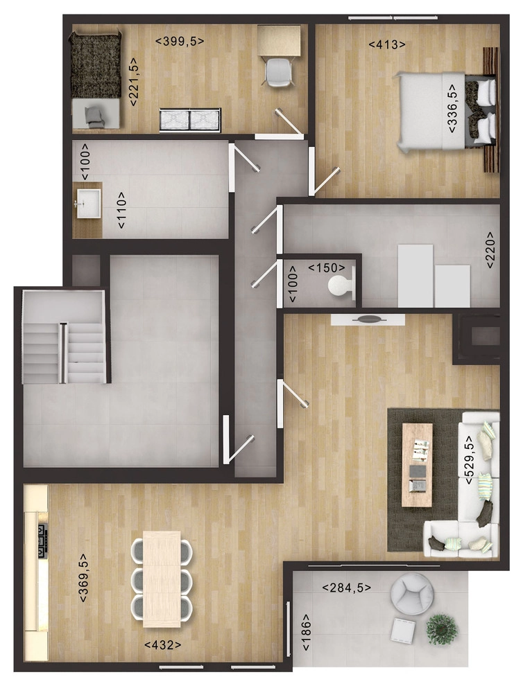 2D Home Plan Render with Photoshop Los Angeles by JMSD Consultant - 3D Visualization Studio - Photo 3