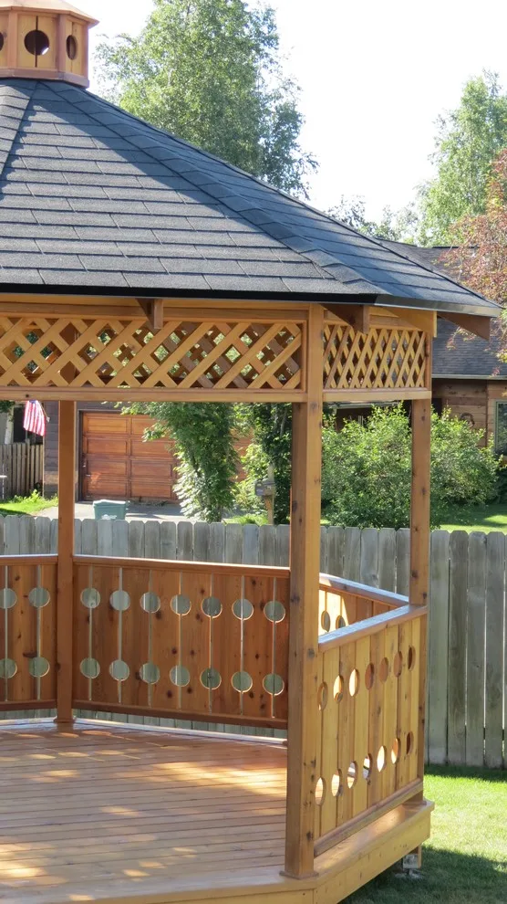 bespoke cedar gazebo by Skyline Remodeling - Photo 6