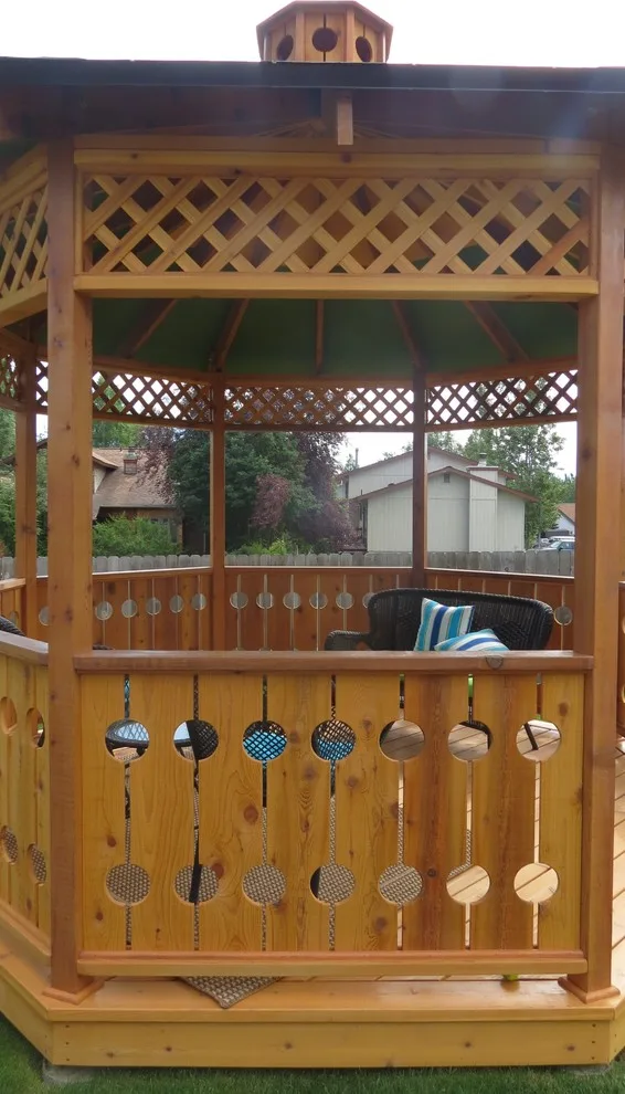 bespoke cedar gazebo by Skyline Remodeling - Photo 5