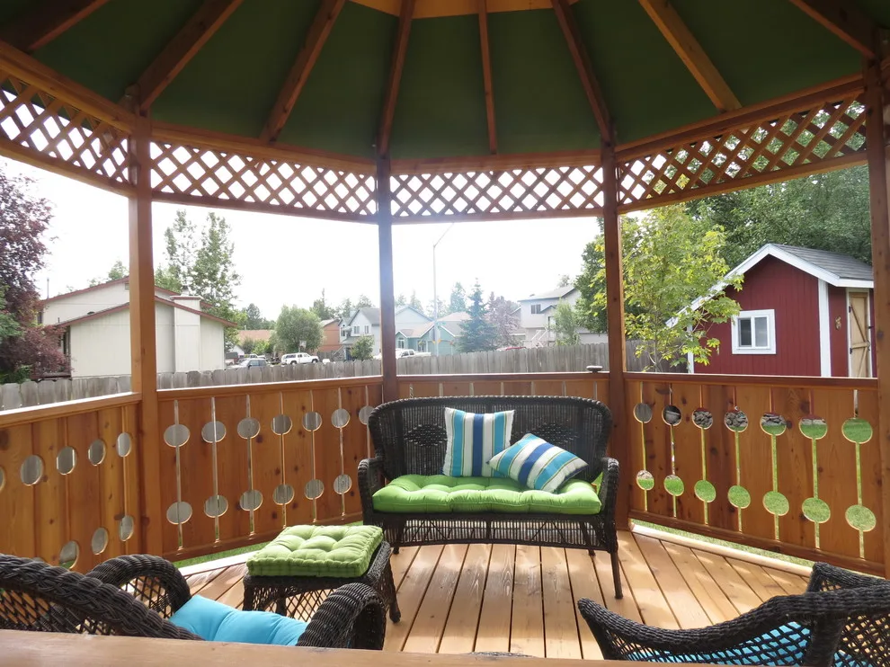 bespoke cedar gazebo by Skyline Remodeling - Photo 2