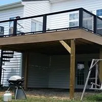 Tailored Deck Featuring Spiral Stairs by Hallowed Ground Home Improvement LLC - Photo 3