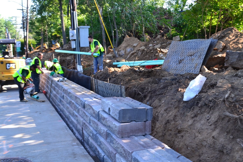 Iona preparatory high school front retaining wall by Joseph Bulfamante And Son Landscape Design/Build - Photo 7