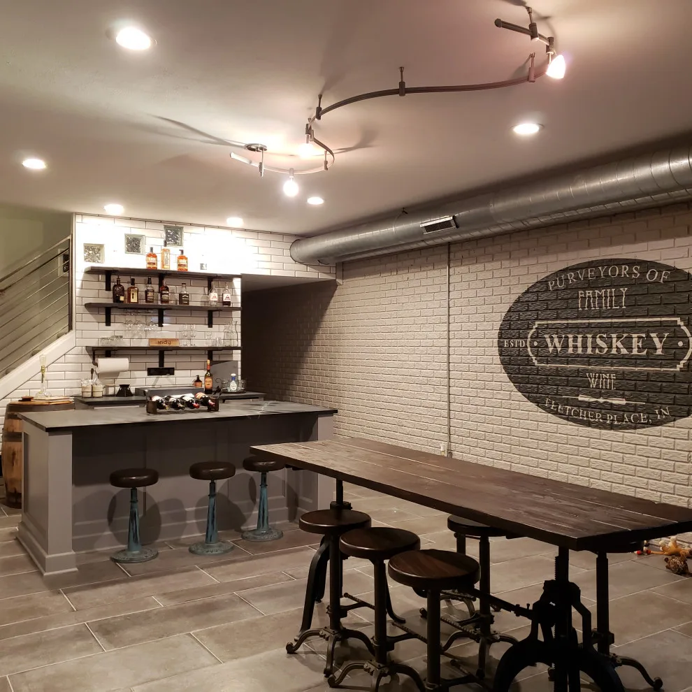 Basement Renovation Featuring Bar Space and Steam Shower by EWC Home Services & Design - Photo 9