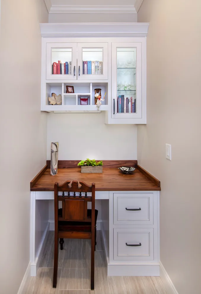 Walnut Island in a White Designer Kitchen by Greenbrook Design Center - Photo 11