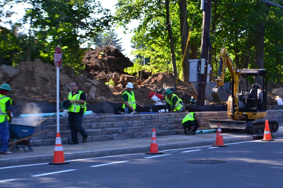Iona preparatory high school front retaining wall by Joseph Bulfamante And Son Landscape Design/Build - Photo 14