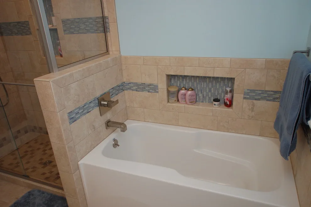 Auburn, MI Custom Tile Alcove Bathroom Renovation by Tri-City Remodeling & Nowak Cabinets - Photo 2