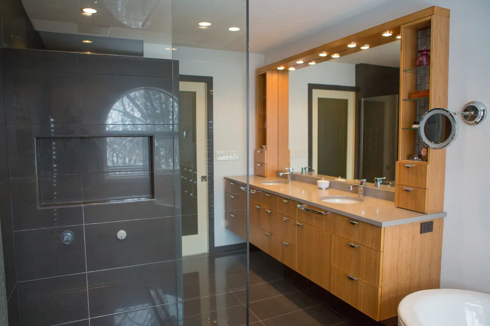 Contemporary Bathroom with Sleek Design by Stier Construction Inc. - Photo 4