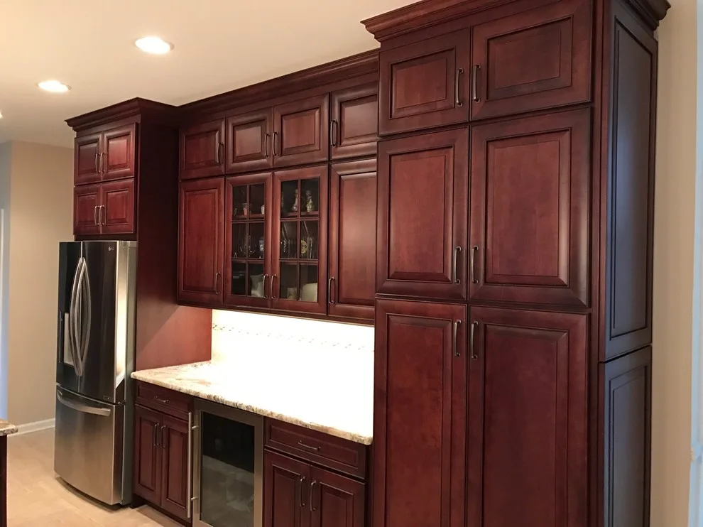 Traditional Dark Wood Kitchen | Freehold, NJ by Len's Remodeling And Contracting Services - Photo 6