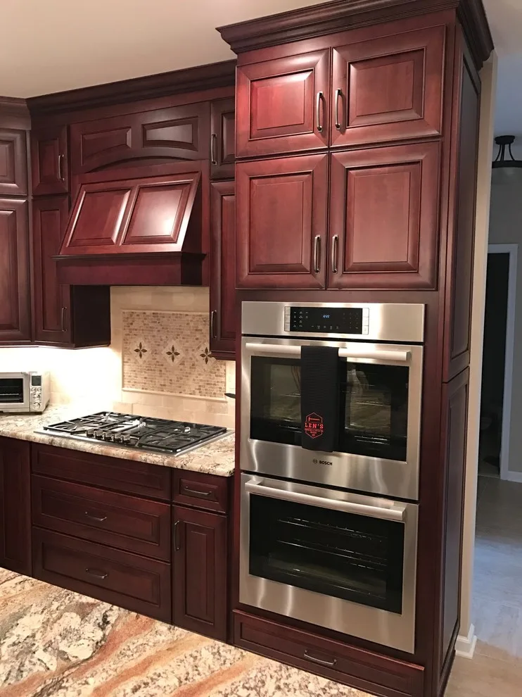 Traditional Dark Wood Kitchen | Freehold, NJ by Len's Remodeling And Contracting Services - Photo 10