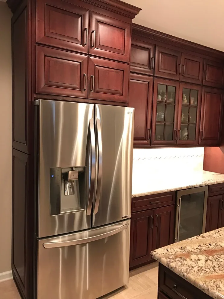 Traditional Dark Wood Kitchen | Freehold, NJ by Len's Remodeling And Contracting Services - Photo 13