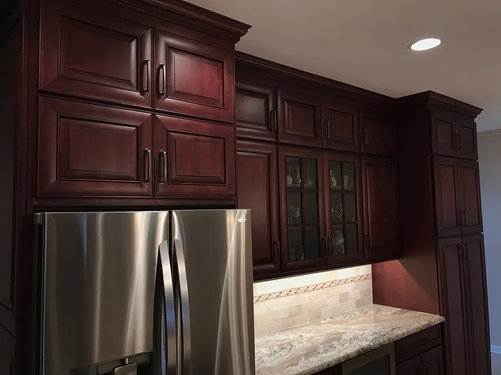 Traditional Dark Wood Kitchen | Freehold, NJ by Len's Remodeling And Contracting Services - Photo 8