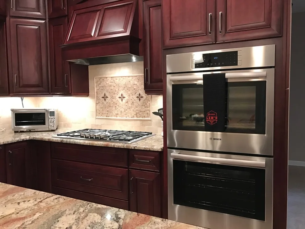 Traditional Dark Wood Kitchen | Freehold, NJ by Len's Remodeling And Contracting Services - Photo 4