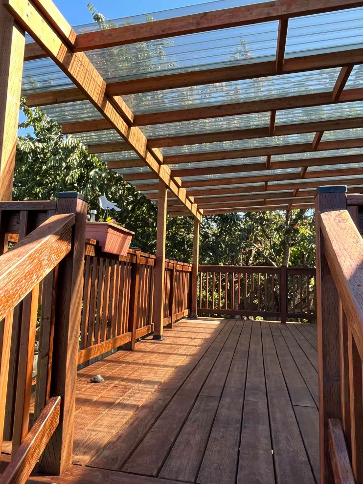 Deck Renovation, Staining & Roof Construction by Handyman Rescue Team - Photo 7