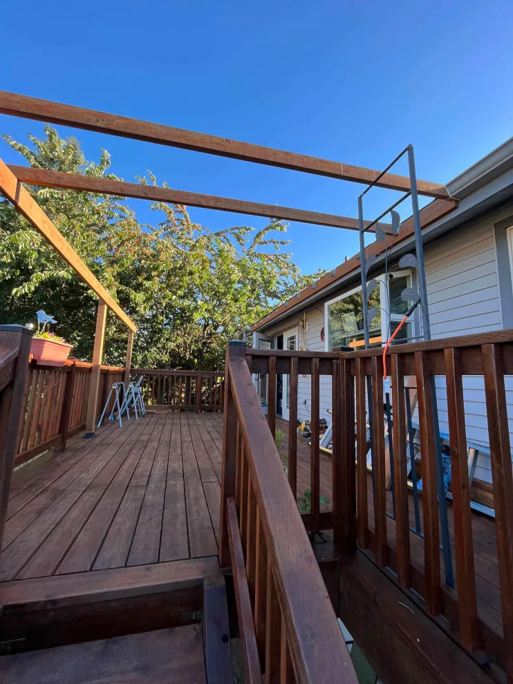 Deck Renovation, Staining & Roof Construction by Handyman Rescue Team - Photo 5