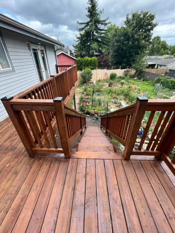Deck Renovation, Staining & Roof Construction by Handyman Rescue Team - Photo 9
