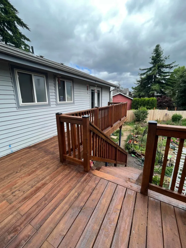 Deck Renovation, Staining & Roof Construction by Handyman Rescue Team - Photo 10