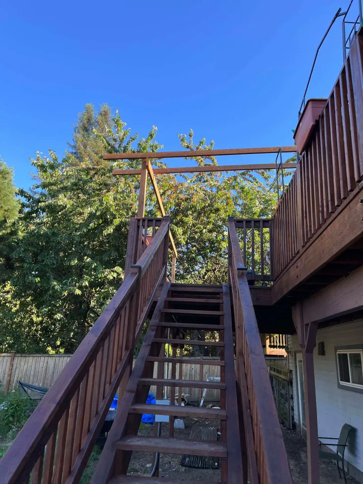 Deck Renovation, Staining & Roof Construction by Handyman Rescue Team - Photo 12