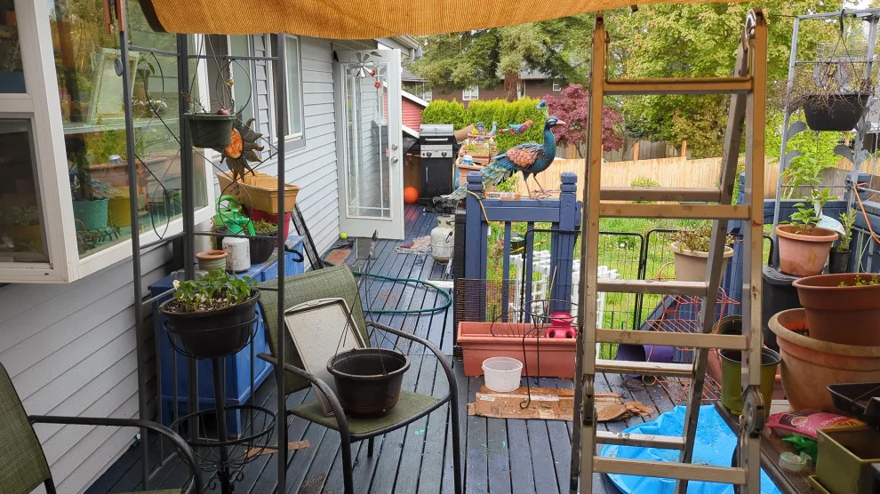 Deck Renovation, Staining & Roof Construction by Handyman Rescue Team - Photo 17