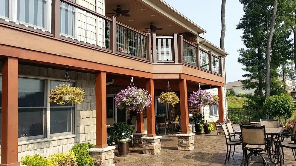 Transparent Balustrade, Illumination, Below Decking, Composite Patio by Medina Exteriors & Remodeling - Photo 7