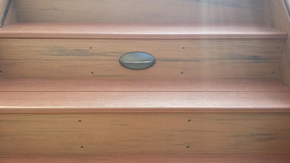 Transparent Balustrade, Illumination, Below Decking, Composite Patio by Medina Exteriors & Remodeling - Photo 12