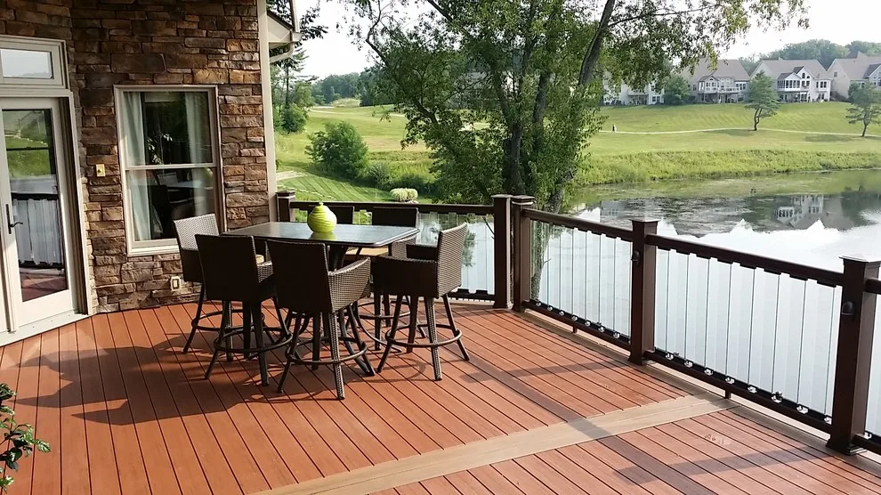 Transparent Balustrade, Illumination, Below Decking, Composite Patio by Medina Exteriors & Remodeling - Photo 15