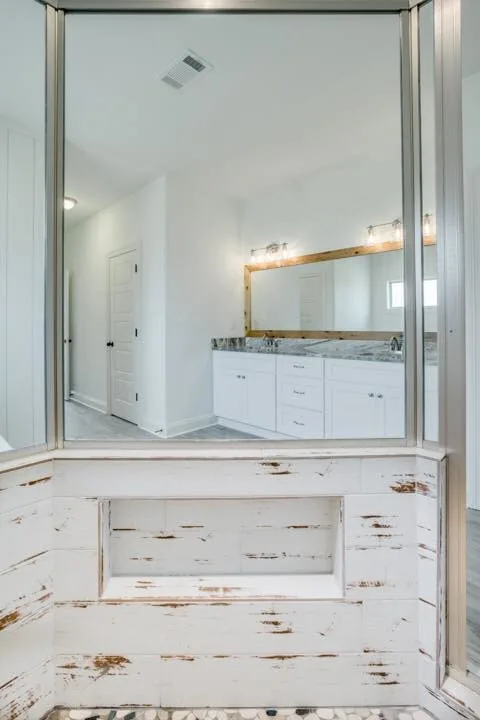 Weathered Wood Tile Shower by America's Best Carpet And Tile - Photo 4