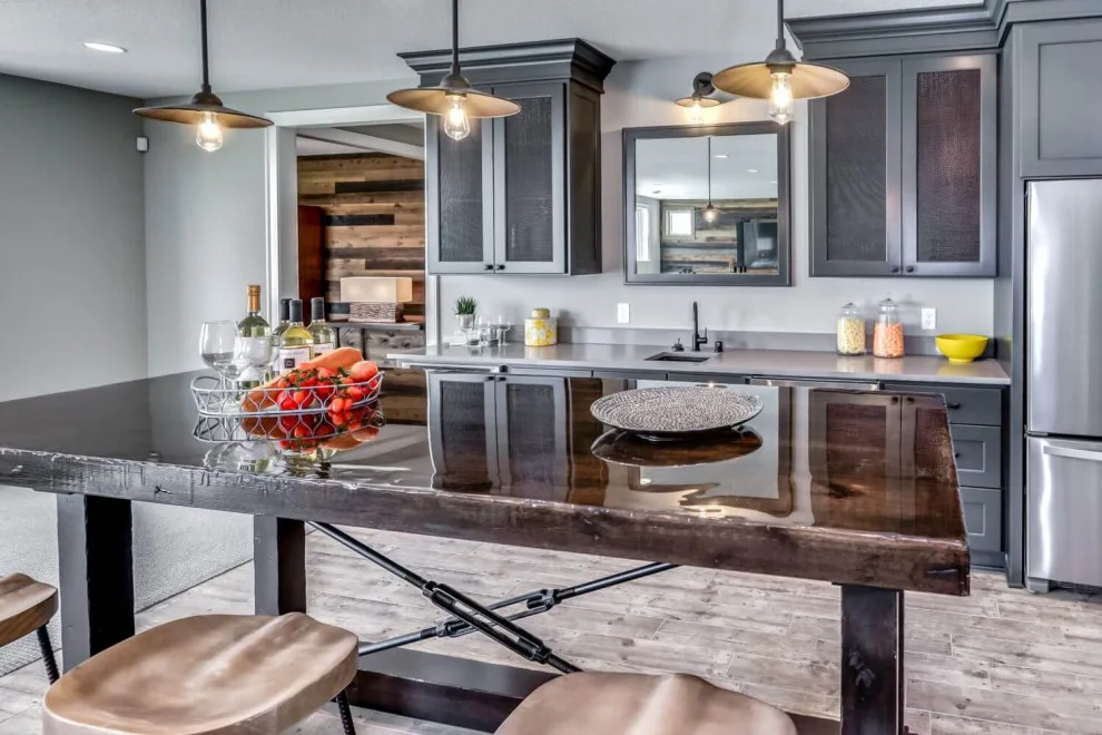 Lower Level Bar and Kitchenette | MN by Stone Tree Design Center - Photo 3