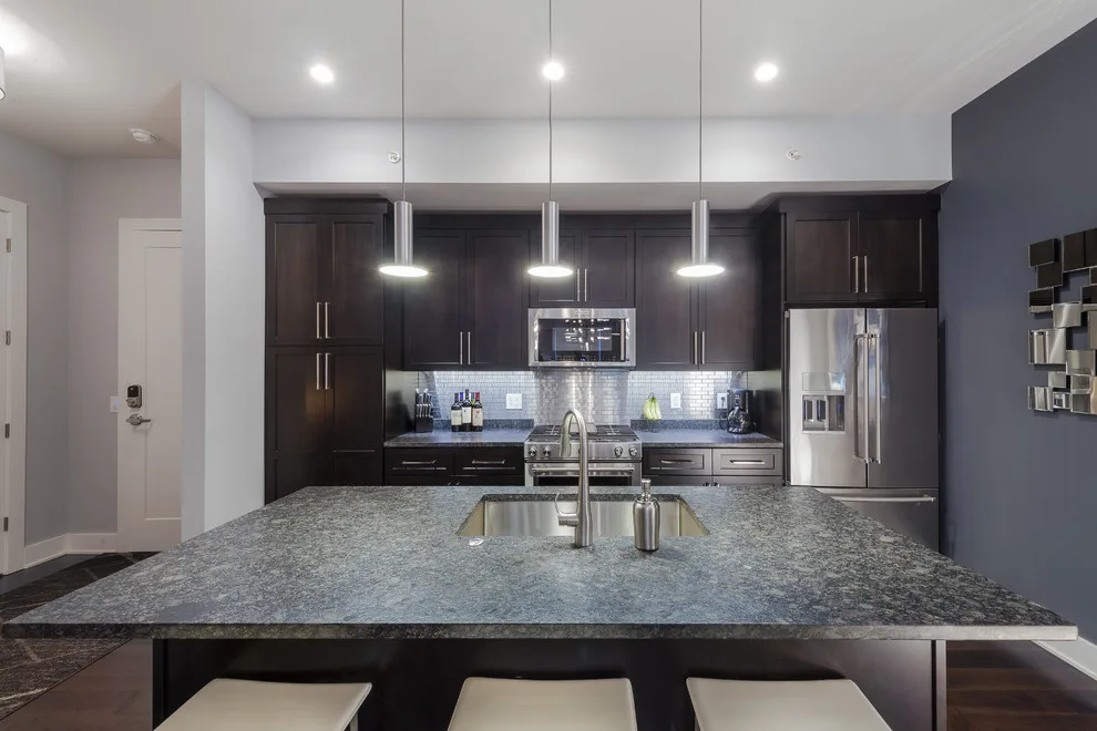 Urban Condo - Dark Wood Kitchen by Trillium Cabinet Company - Photo 2