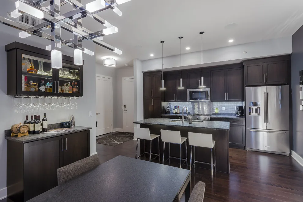Urban Condo - Dark Wood Kitchen by Trillium Cabinet Company - Photo 4