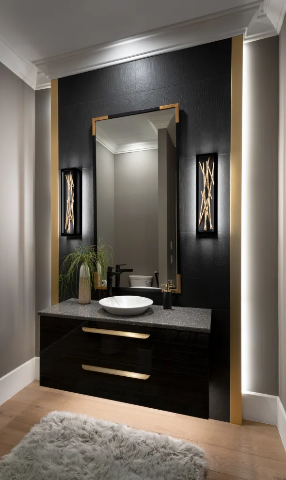 Stonemill's Dramatic Powder Bath by Edmond Kitchen & Bath LLC - Photo 2