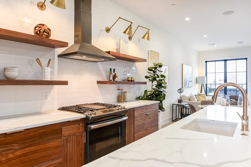 DC Condo Walnut Kitchen and Bathroom Designs by UCS Kitchen Design - Photo 2